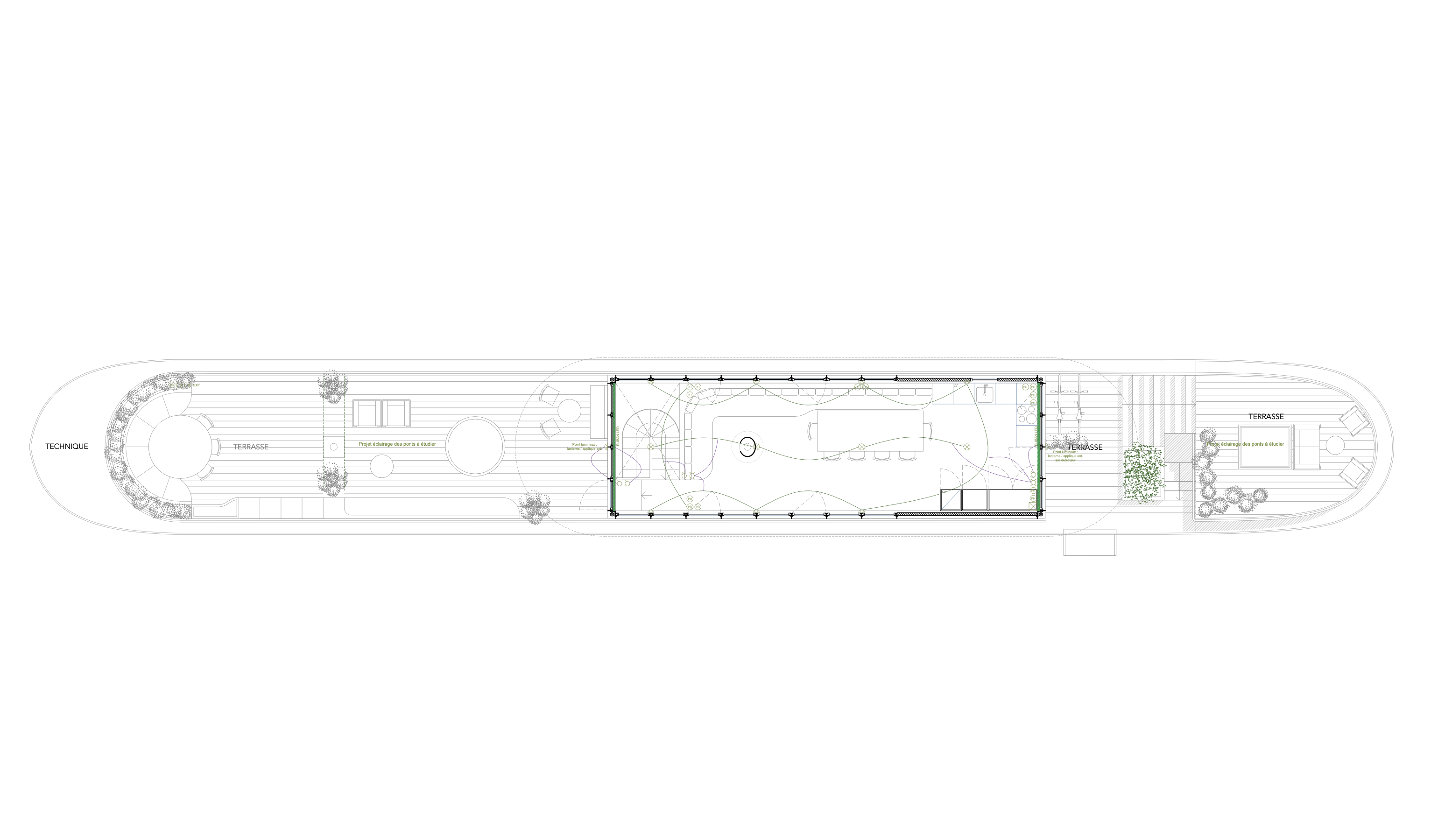 photo projet niveau supérieur, superstructure, terrasse, Freycinet à rénover